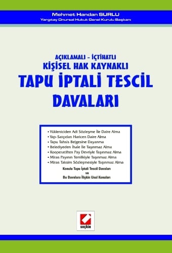 Tapu İptali Tescil Davaları (Birinci Kitap) Mehmet Handan Surlu