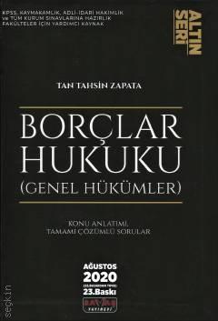Borçlar Hukuku Genel Hükümler Tan Tahsin Zapata  - Kitap