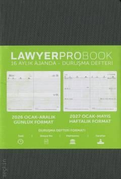 Lawyer Probook Küçük Boy Ajanda (16 Aylık) Koyu Gri 2026