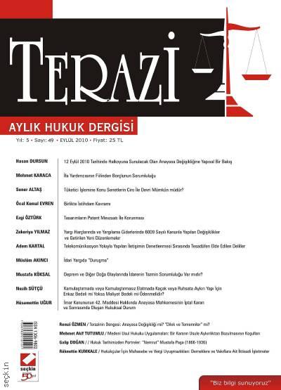 Terazi Aylık Hukuk Dergisi Sayı:49 Eylül 2010 Cemre Kocaçimen 