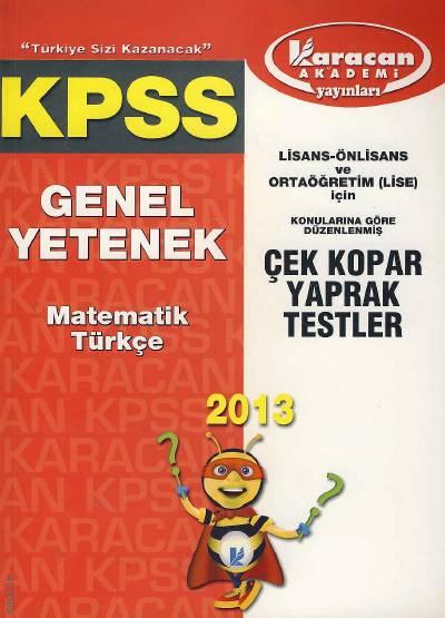 KPSS Genel Yetenek Çek Kopar Yaprak Testler Matematik – Türkçe Yazar Belirtilmemiş  - Kitap