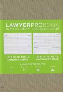 Lawyer Probook Küçük Boy Ajanda (16 Aylık) Bej 2026