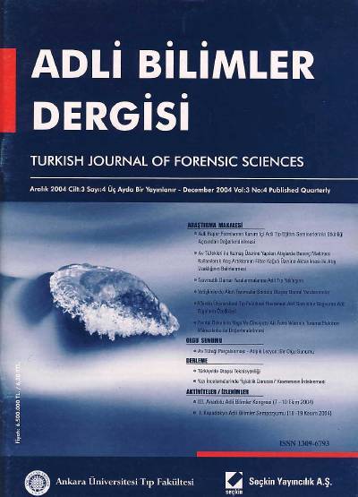 Adli Bilimler Dergisi – Cilt:3 Sayı:4 Aralık 2004 Prof. Dr. İ. Hamit Hancı 